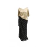 Ralph Lauren, a black wrap-around skirt, polo neck jumper and silk camisole top (3)