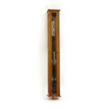 A Griffin & George mahogany cased stick barometer,