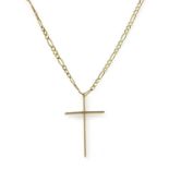 A 9ct gold Latin cross pendant,