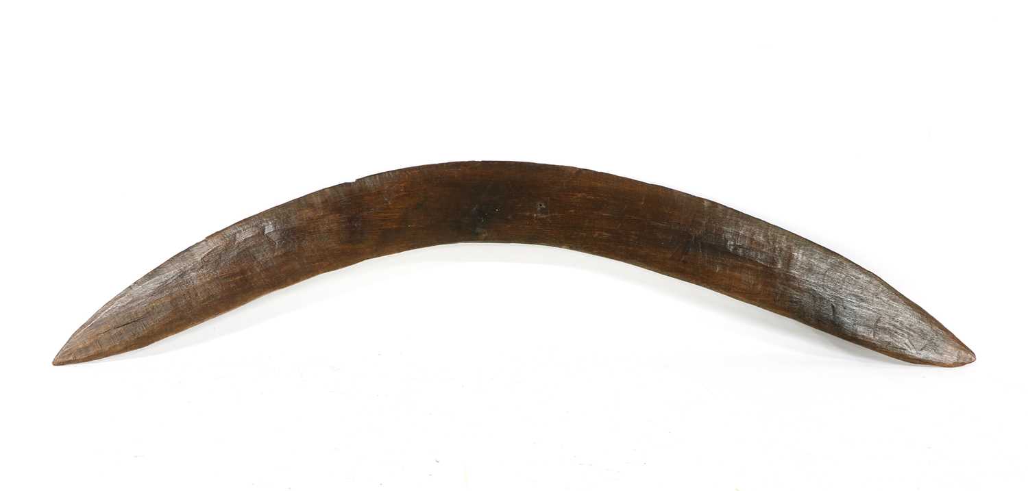An African turned hardwood walking stick - Image 3 of 4