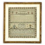 An early 19th century sampler,