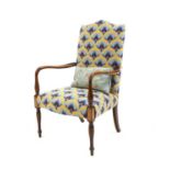 An American Colonial 'Martha Washington' open armchair,