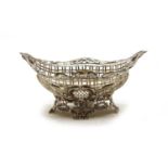 A pierced silver basket,