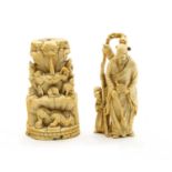 A 19th century Indian ivory carving,