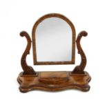 A Victorian mahogany toilet mirror