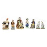 A collection of 19th century Staffordshire figures,