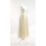 Ralph Lauren cream silk full length skirt
