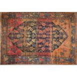 A hand knotted Persian rug,