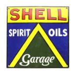 An enamel sign 'Shell Spirit Oils Garage',