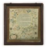 A 19th century needlework panel,