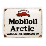 An enamel sign 'Gargoyle Mobiloil Arctic Vacuum Oil Company Ltd',