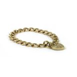 A 9ct gold curb link bracelet,