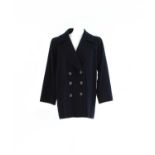 A Yves Saint Laurent Rive Gauche double breasted blue jacket