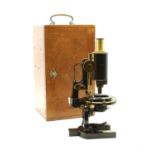 A Carl Zeiss Jena monocular microscope no. 10007,