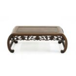 A Chinese hardwood low table,