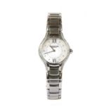 A ladies' stainless steel Raymond Weil bracelet watch,