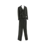 A Ralph Lauren cashmere mix double breasted tweed wide legged trouser suit