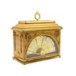 A rosewood and gilt brass 'Imperial Fan Clock',