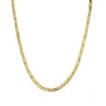 A gold Bismarck link necklace,