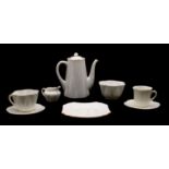 A Shelley white porcelain part tea set