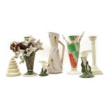 Four contemporary mounted vases,