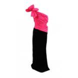 A Bellville Sassoon pink and black evening dress