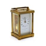 A Matthew Norman brass cased carriage clock,