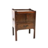 A George III mahogany tray top commode,