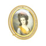 A 19th century French portrait miniature,