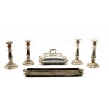 Various Victorian and Edwardian silver plated items,