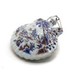 A 19th century French faience pilgrim flask,