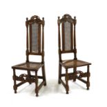 A pair of William & Mary walnut chairs,