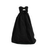 A Bellville Sassoon black silk strapless ballgown