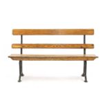 An Edwardian school bench,