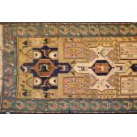 A hand knotted Caucasian runner,