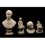 A Coalport parian bust of HRHP Wales by John Roset & Co,