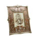 A copper bronze Electrotype picture frame,