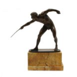 A bronze figure of a Gladiator