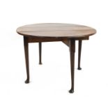 A George II mahogany pad foot table