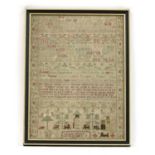 A George III sampler by Martha Worcester 1759,