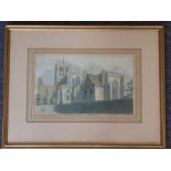 HENRY PETRIE F.S.A., (1768-1842), a gilt framed and glazed watercolour and pencil study "St.. Albans