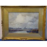 JOHN ERNEST AITKEN (1881-1957), a gilt-framed and glazed watercolour study 'Edam', signed lower left