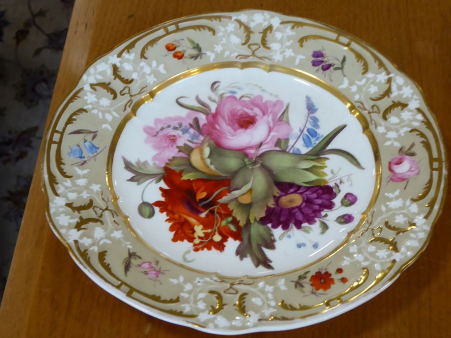 A fine early 19th century Coalport Feltspar porcelain dessert service comprising four square dishes, - Image 11 of 45