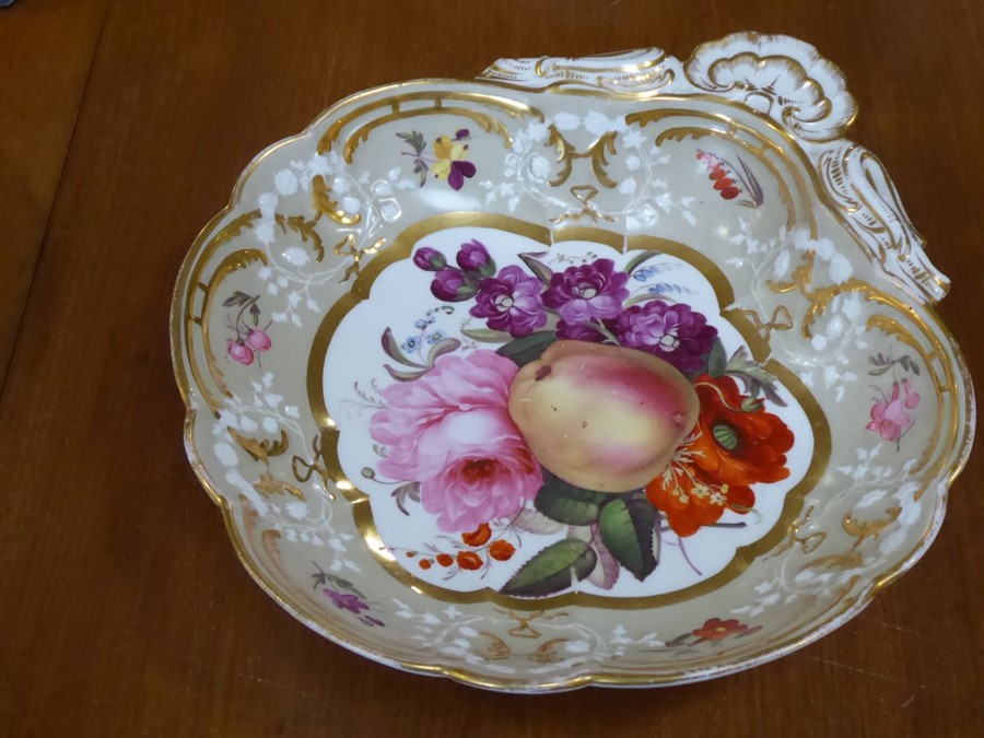 A fine early 19th century Coalport Feltspar porcelain dessert service comprising four square dishes, - Image 19 of 45