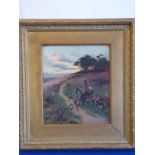 LEGHE (JOHN LEES) SUTHERS RA (1856-1924), A gilt framed oil on artist's board study of the red