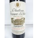 A bottle of 1983 Château Prieuré-Lichine, grand cru classé Margaux