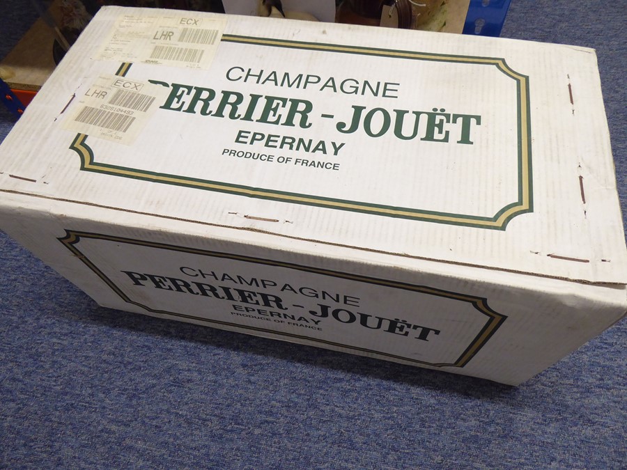 A jeroboam of Perrier-Jouet champagne; produced in limited numbers to commemorate the millennium,