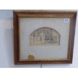 D. H. SMITH (b. 1947), a framed and glazed pencil study with collage 'Return to Pelham', 1970,