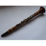 A 19th century oboe (PLEASE NOTE, ITEM IS IN FACT AN EARLY CLARINET)  with crown mark to the