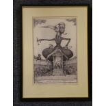 A limited edition framed and glazed monochrome political caricature engraving (5/25) 'Lawson